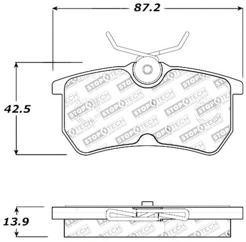 StopTech Street Touring Brake Pads - Main Product View