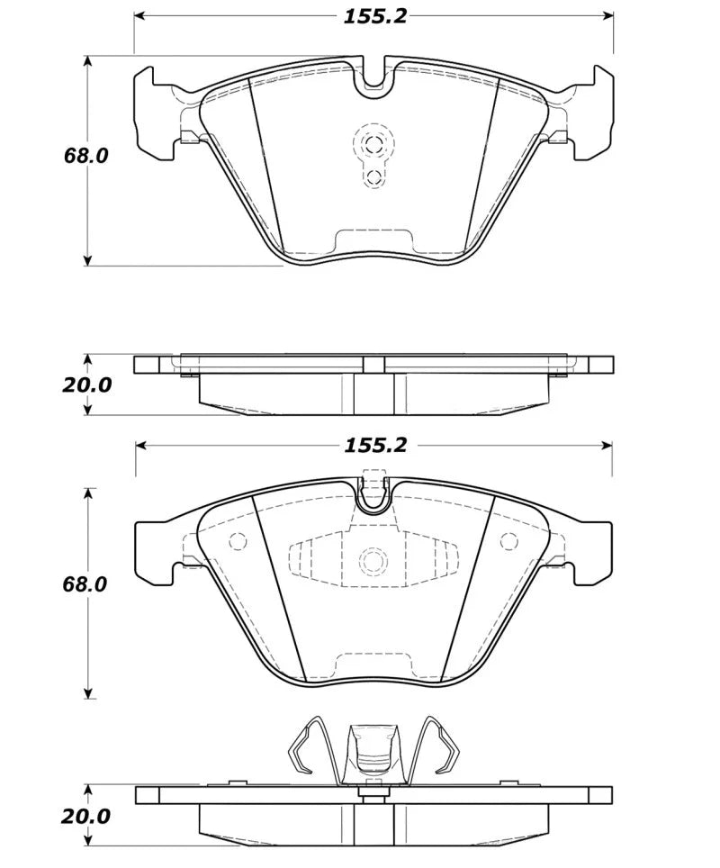 StopTech Street Touring Brake Pads - Main Product View