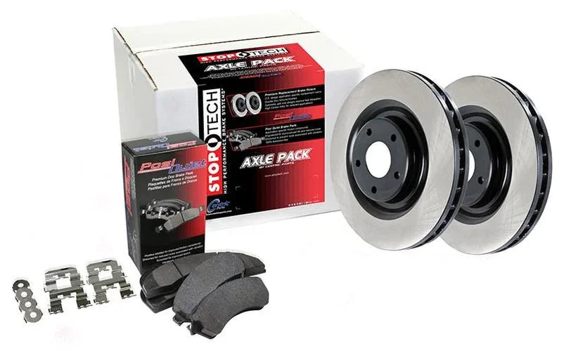 Stoptech Centric OE Coated Front Brake Kit (2 Wheel) fits 2007-2018 Jeep Wrangler / Wrangler JK - Side View