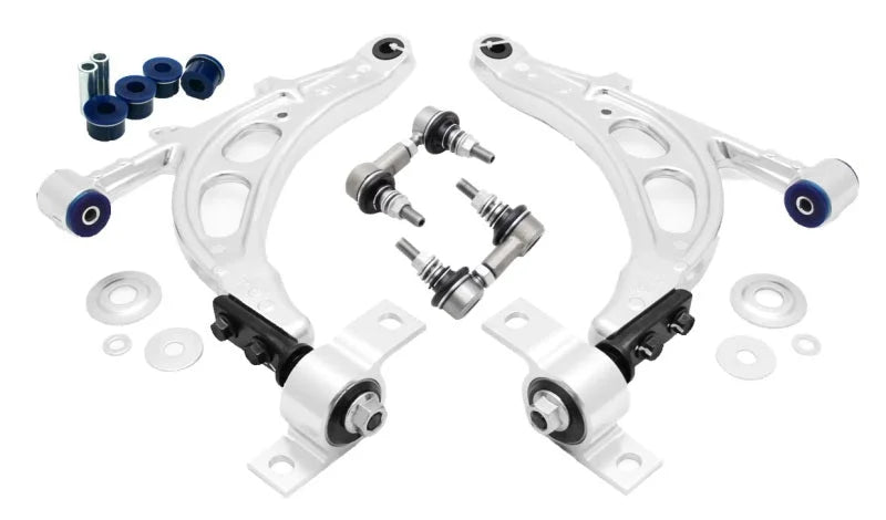 SuperPro 02-05 Subaru Impreza WRX / 04-06 WRX STI Front Lower Alloy Control Arm Kit - Installation View