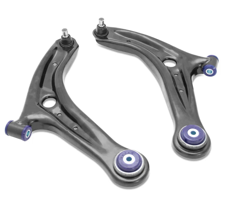 SuperPro 14-19 Ford Fiesta ST Front Lower Control Arm Set w/ Preinstalled SuperPro Bushings - Back View