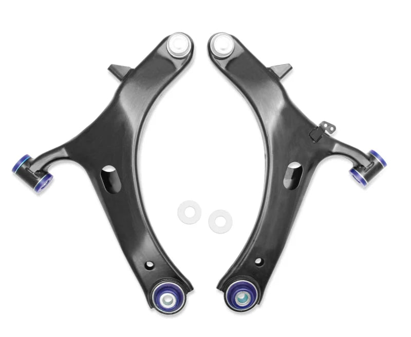 SuperPro 2005 Subaru Legacy i Front Lower Control Arm Set w/ Bushings - Installation View