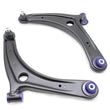 Load image into Gallery viewer, SuperPro 2008 Mitsubishi Lancer GTS Front Lower Control Arm Set w/ Bushings - w/ Positive Caster - Side View