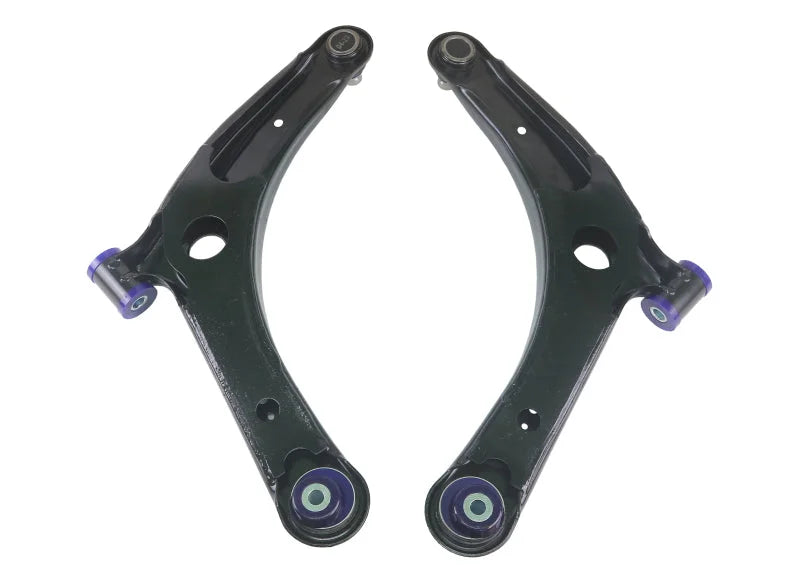 SuperPro 2008 Mitsubishi Lancer GTS Front Lower Control Arm Set w/ Bushings - w/ Positive Caster - Back View