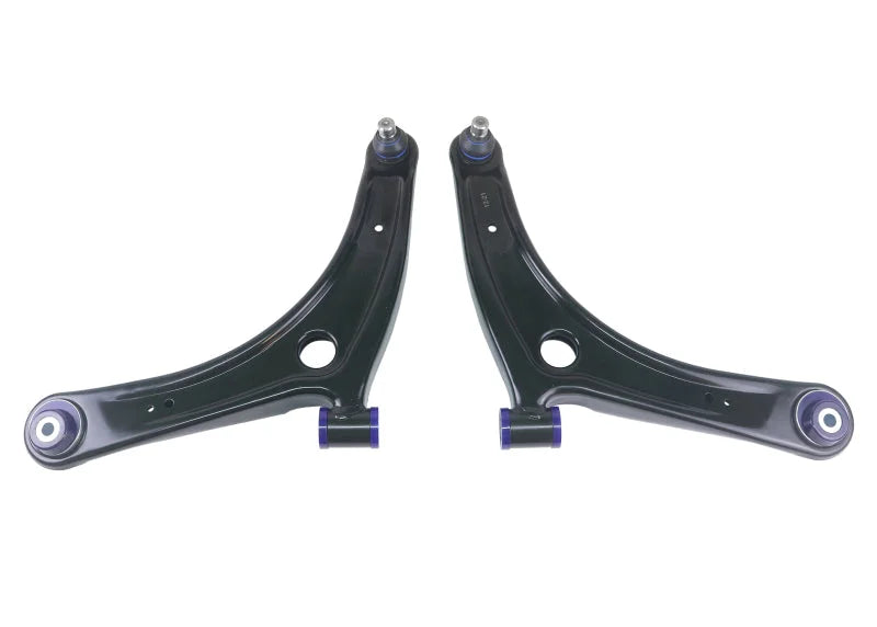 SuperPro 2008 Mitsubishi Lancer GTS Front Lower Control Arm Set w/ Bushings - w/ Positive Caster - Installation View