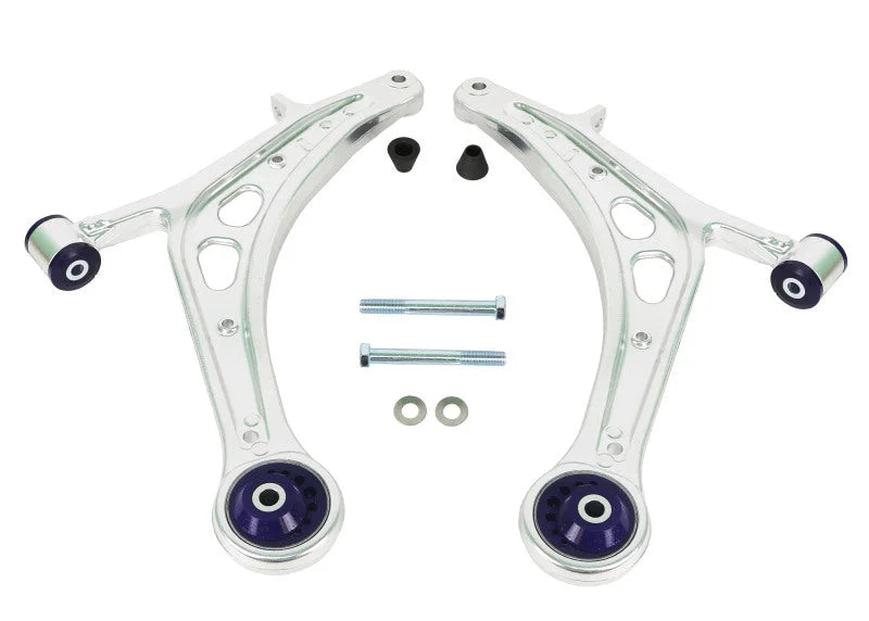 SuperPro 2008 Subaru Impreza WRX STI Front Lower Alloy Control Arm Kit (+Caster) - Side View