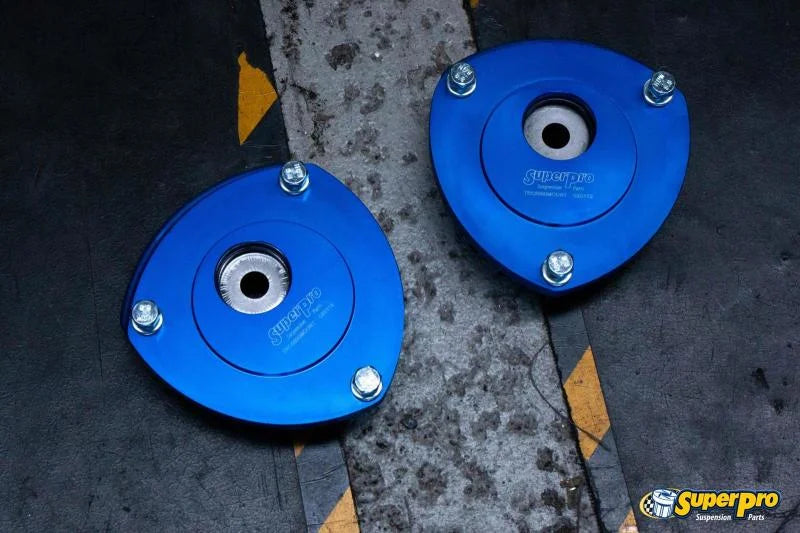 SuperPro 2015 Audi A3 Quattro Premium Front Upper Fixed Camber Offset Strut Mount Set - Side View
