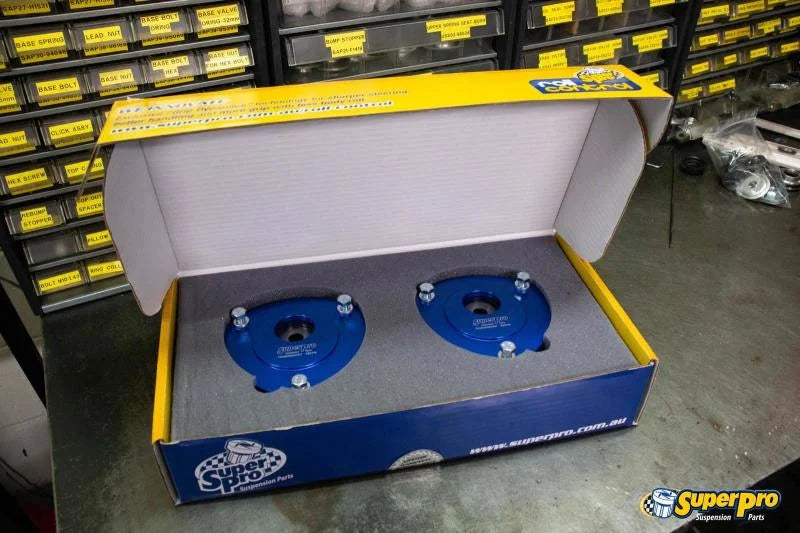 SuperPro 2015 Audi A3 Quattro Premium Front Upper Fixed Camber Offset Strut Mount Set - Detail View