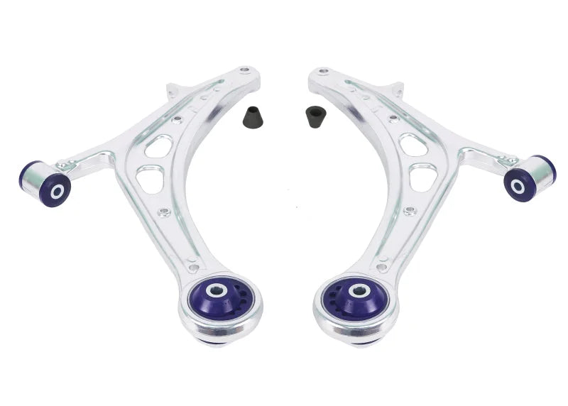 SuperPro 2015 Subaru WRX Limited Front Lower Alloy Control Arm Kit (+Caster) - Side View