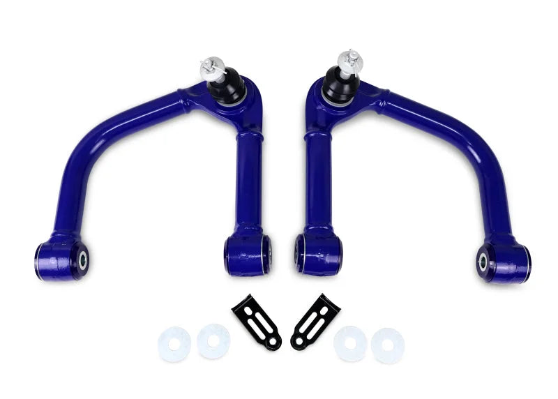 SuperPro 22-23 Toyota Tundra Fixed Offset Front Upper Control Arm Set - Side View