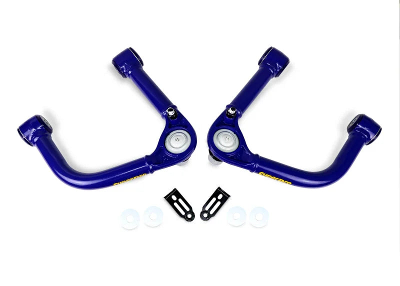 SuperPro 22-23 Toyota Tundra Fixed Offset Front Upper Control Arm Set - Back View