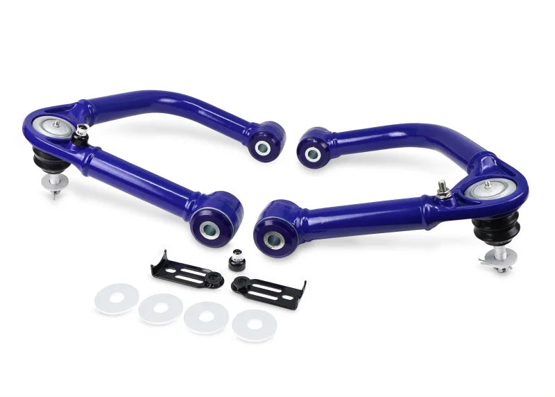 SuperPro 22-23 Toyota Tundra Fixed Offset Front Upper Control Arm Set - Installation View