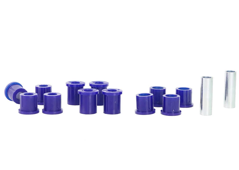 SuperPro 87-99 Ford Courier 4x4 2WD Rear Leaf Spring Full Bushing Kit - Installation View