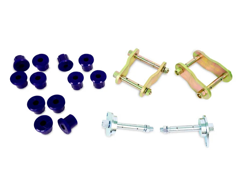 SuperPro 97-07 Toyota Land Cruiser Greaseable Leaf Spring and Shackle Bushing Kit- (Rear) - Side View