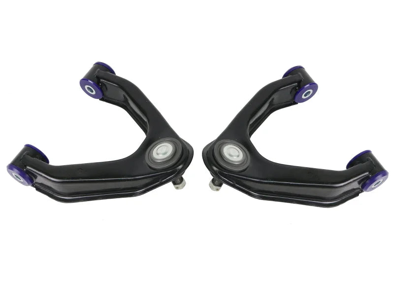 SuperPro 98-04 Nissan Frontier 2WD D22 Front Upper Control Arm Set - Side View