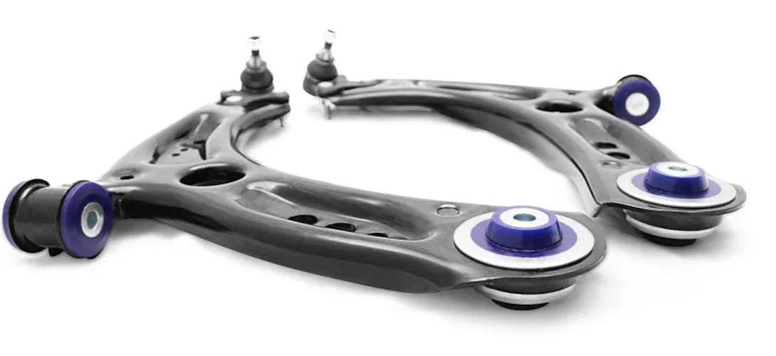 SuperPro 2015 Audi A3 Quattro Premium Front Lower Control Arm Set w/ Bushings - Back View