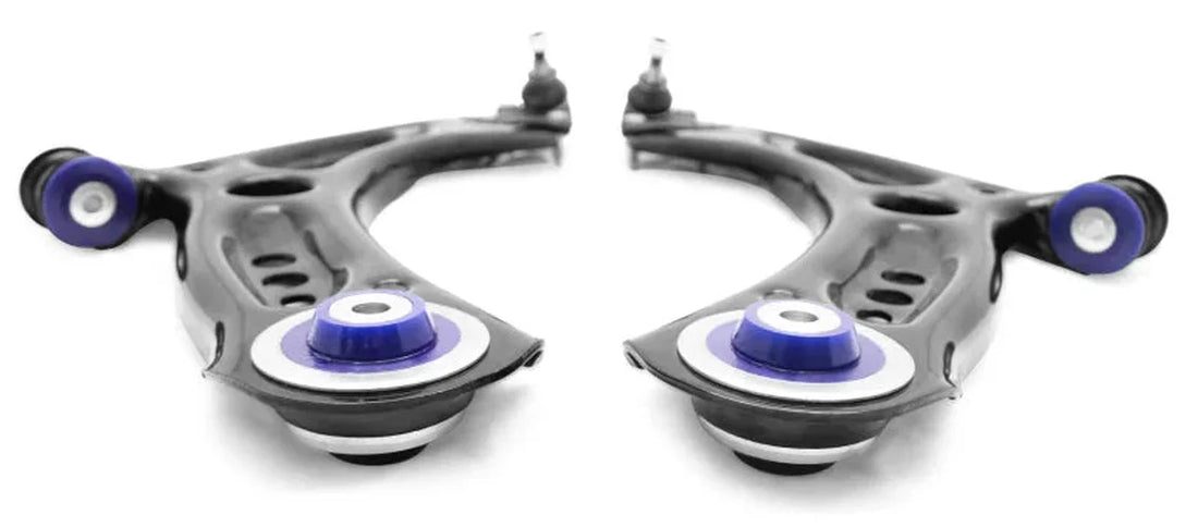 SuperPro 2015 Audi A3 Quattro Premium Front Lower Control Arm Set w/ Bushings - Installation View