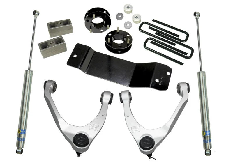 Superlift 07-16 Chevy Silv 1500 4WD 3.5in Lift Kit w/ Cast Steel Control Arms & Bilstein Rear Shocks - Main Product View