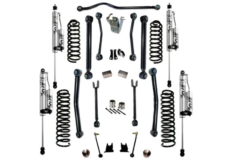Superlift 07-18 Jeep Wrangler JK 4WD 4in Suspension Lift Kit w/ Fox 2.0 Res Shocks - Main Product View