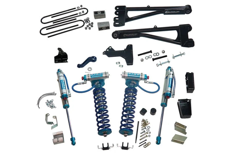 Superlift 11-16 Ford F-250/F-350 SD 4WD 6in Lift Kit w/Repl Radius Arms & King Coilovers Rear Shocks - Main Product View