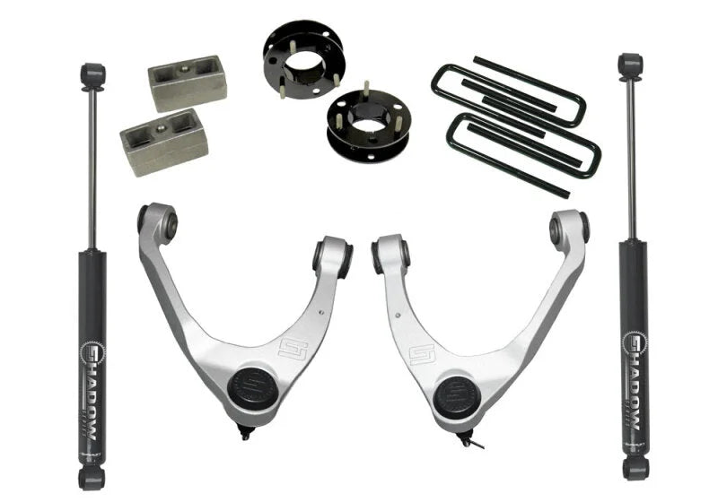 Superlift 14-18 Chevy Silv 1500 2WD 3.5in Lift Kit w/ Alum/Stamped Steel Control Arms & Rear Shocks - Main Product View