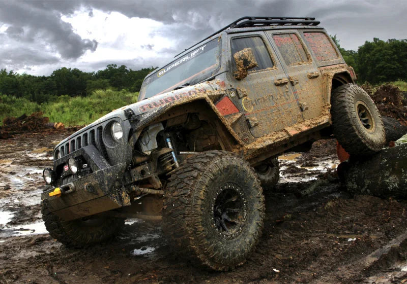 Superlift 18-20 Jeep Wrangler JL Unlimited - 4in Dual Rate Coil Lift Kit w/ King 2.0 Shocks - Back View
