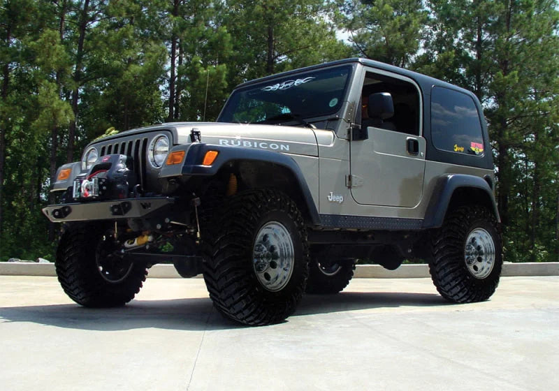Superlift 97-06 Jeep Wrangler TJ w/ 3-6in Lift Kit Adjustable Track Bar - Rear - Side View