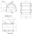 Load image into Gallery viewer, Superpro Toyota Land Cruiser 300 Series (N/A North America) - 21mm LC300 Rear Sway Bar Bush Kit - Side View