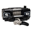 Load image into Gallery viewer, Superwinch 10000 LBS 12V DC 3/8in x 54ft Synthetic Rope Scorpion 10000SR Winch - Black Powdercoat - Side View
