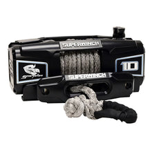 Load image into Gallery viewer, Superwinch 10000 LBS 12V DC 3/8in x 54ft Synthetic Rope Scorpion 10000SR Winch - Black Powdercoat - Side View