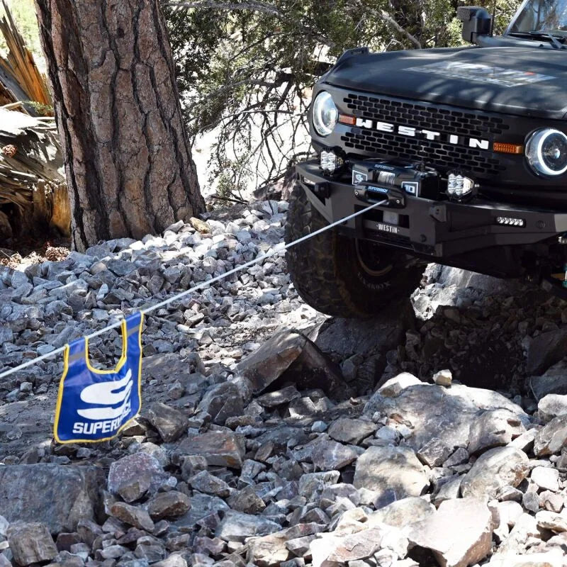 Superwinch 10000 LBS 12V DC 3/8in x 54ft Synthetic Rope Scorpion 10000SR Winch - Black Powdercoat - Additional View 10