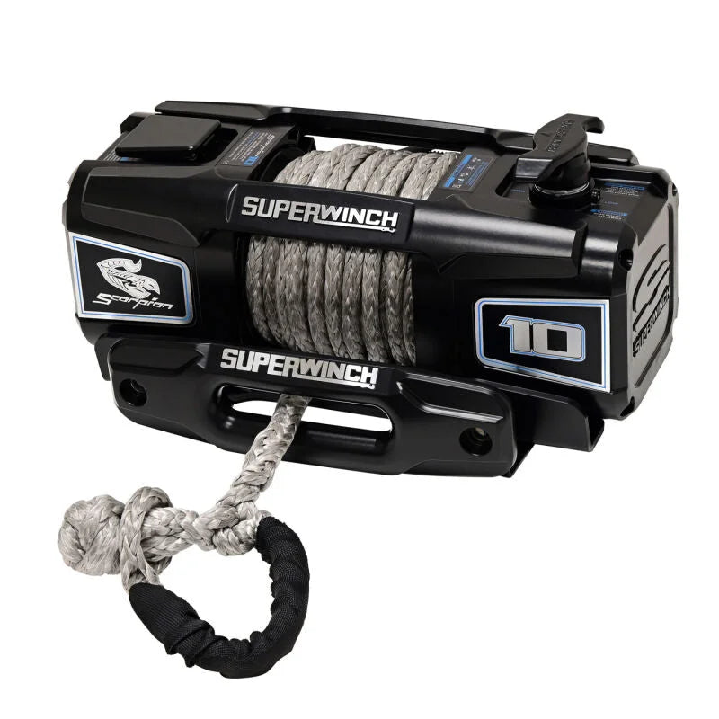 Superwinch 10000 LBS 12V DC 3/8in x 54ft Synthetic Rope Scorpion 10000SR Winch - Black Powdercoat - Additional View 14