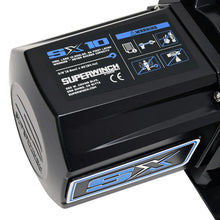 Load image into Gallery viewer, Superwinch 10000 LBS 12V DC 3/8in x 80ft Synthetic Rope SX10SR Winch - Semi Gloss Black - Side View