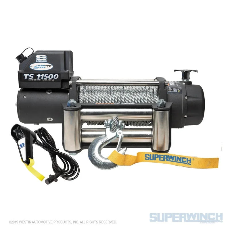 Superwinch 11500 LBS 12V DC 3/8in x 84ft Steel Rope Tiger Shark 11500 Winch - Installation View