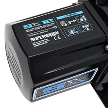 Load image into Gallery viewer, Superwinch 12000 LBS 12V DC 3/8in x 80ft Synthetic Rope SX12SR Winch - Semi Gloss Black - Side View