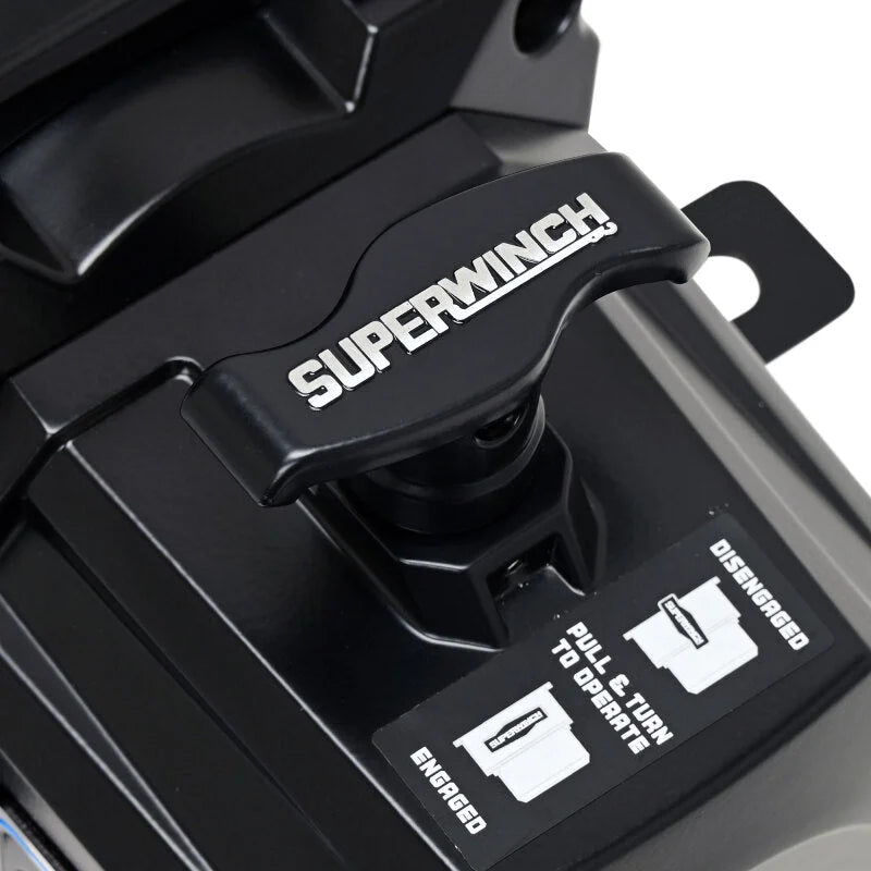 Superwinch 12000 LBS 12V DC 3/8in x 80ft Synthetic Rope SX12SR Winch - Semi Gloss Black - Additional View 6