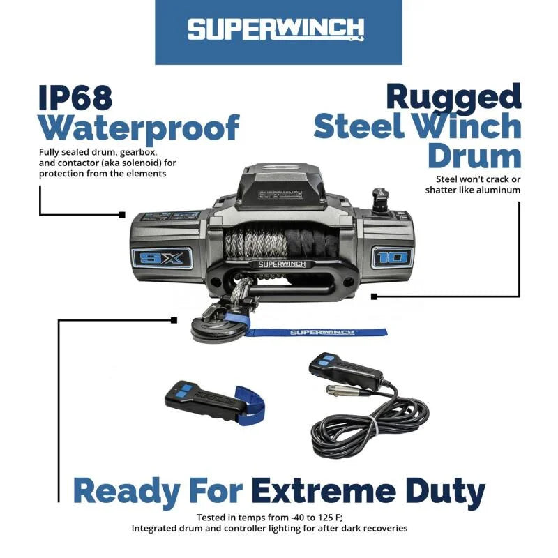 Superwinch 12000 LBS 12V DC 3/8in x 85ft Wire Rope SX 12000 Winch - Graphite - Additional View 11