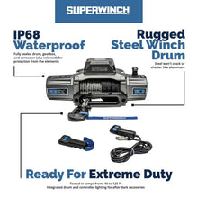 Load image into Gallery viewer, Superwinch 12000 LBS 12V DC 3/8in x 85ft Wire Rope SX 12000 Winch - Graphite - Additional View 11