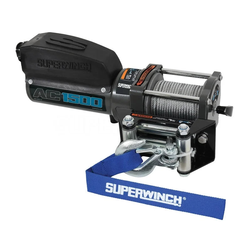 Superwinch 1,500 lbs. 1.1 HP 120V AC 1/8 In x 35ft. Wire Rope - Gray Wrinkle - Main Product View