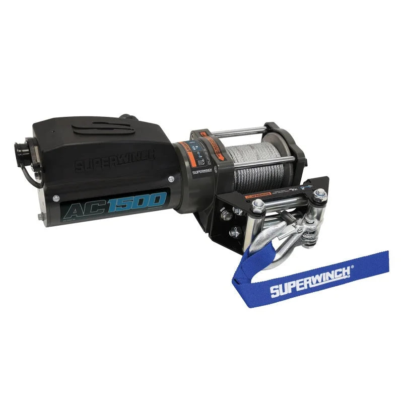 Superwinch 1,500 lbs. 1.1 HP 120V AC 1/8 In x 35ft. Wire Rope - Gray Wrinkle - Installation View