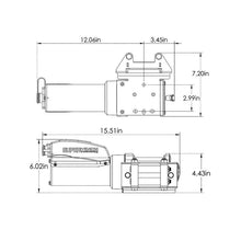 Load image into Gallery viewer, Superwinch 1,500 lbs. 1.1 HP 120V AC 1/8 In x 35ft. Wire Rope - Gray Wrinkle - Additional View 8