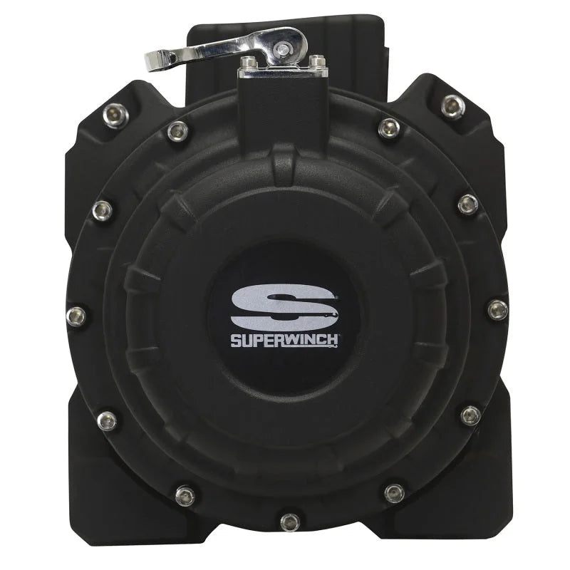 Superwinch 18000 LBS 12V DC 33/64in x 79 ft Synthetic Rope Tiger Shark 18000SR Winch - Side View