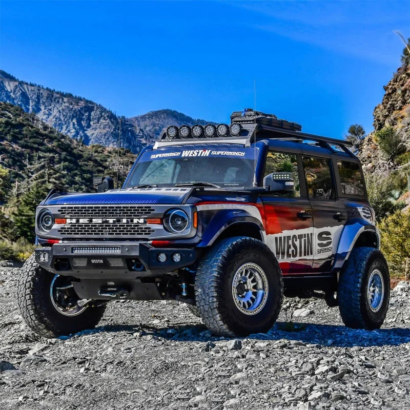 Superwinch 21-24 Ford Bronco Hidden Winch Mount - Black - Back View