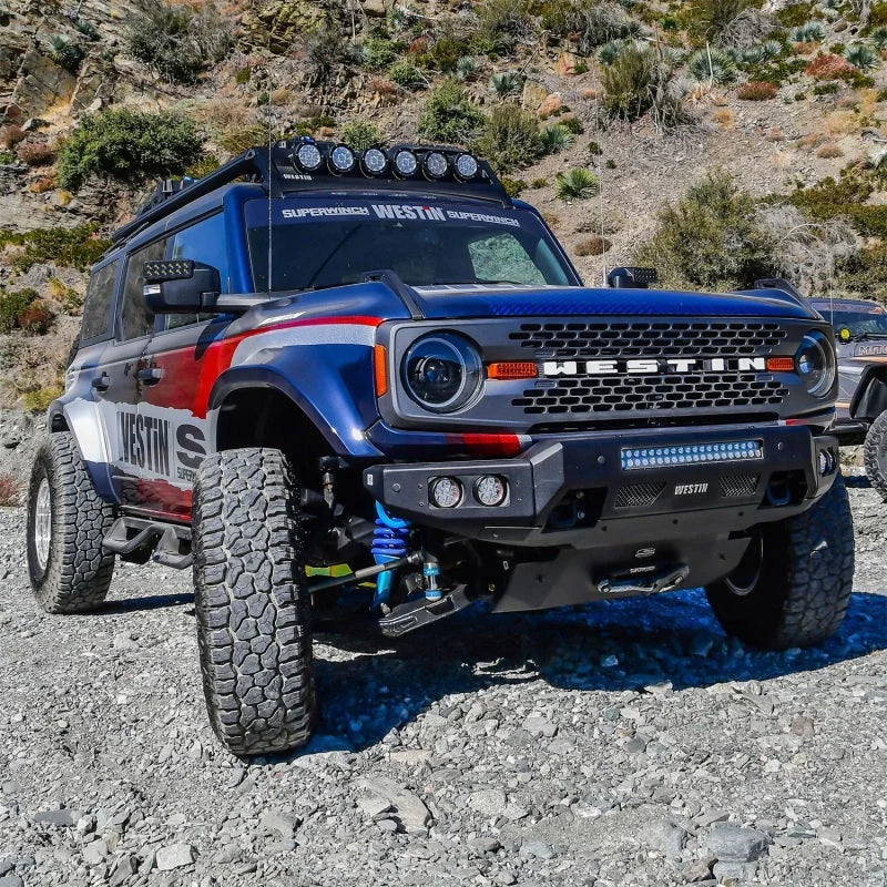 Superwinch 21-24 Ford Bronco Hidden Winch Mount - Black - Installation View