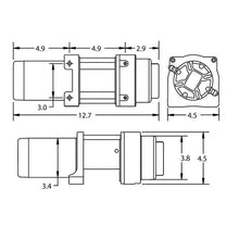 Load image into Gallery viewer, Superwinch 2500 LBS 12V DC 3/16in x 40ft Steel Rope Terra 2500 Winch - Gray Wrinkle - Additional View 8