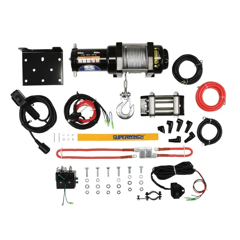 Superwinch 3000 LBS 12V DC 3/16in x 50ft Steel Rope LT3000 Winch - Back View
