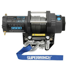 Load image into Gallery viewer, Superwinch 3500 LBS 12V DC 7/32 in x 32 ft Steel Rope Terra 3500 Winch - Gray Wrinkle - Main Product View