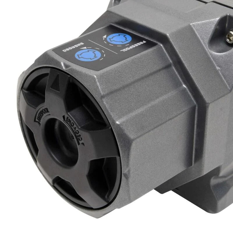 Superwinch 3500 LBS 12V DC 7/32in x 40ft Synthetic Rope Hawse Fairlead SP 35SR Winch - Back View