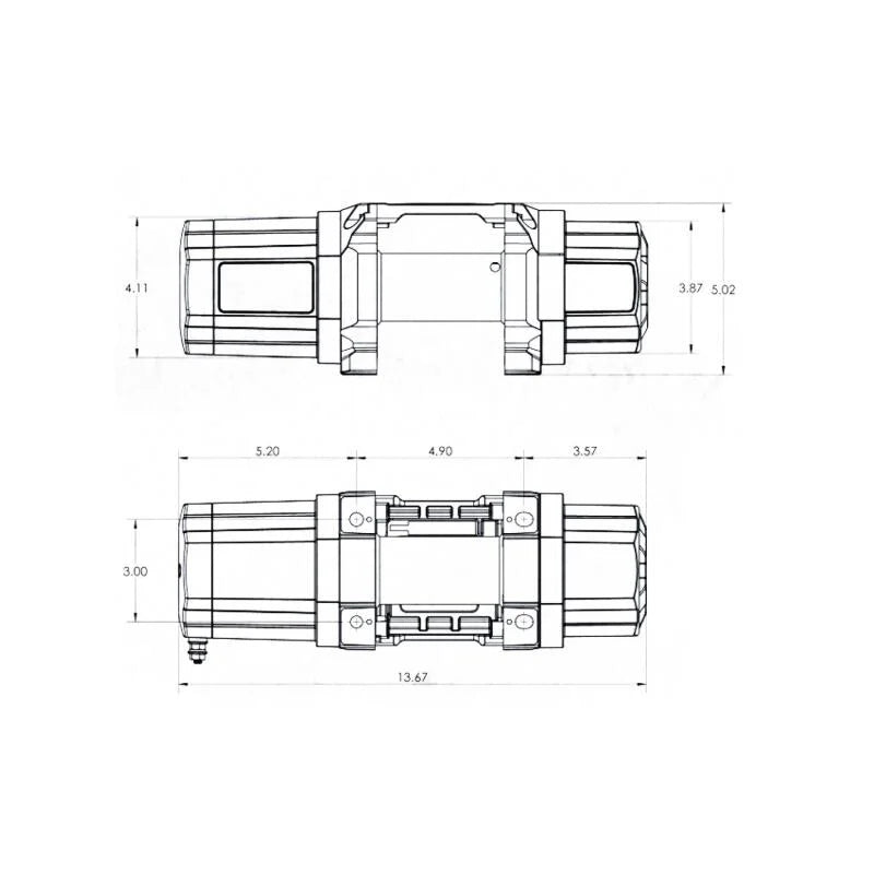 Superwinch 3500 LBS 12V DC 7/32in x 40ft Synthetic Rope Hawse Fairlead SP 35SR Winch - Additional View 7