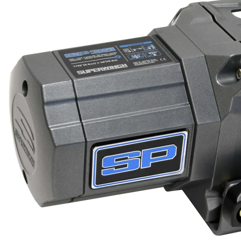Superwinch 3500 LBS 12V DC 7/32in x 40ft Synthetic Rope Hawse Fairlead SP 35SR Winch - Additional View 9